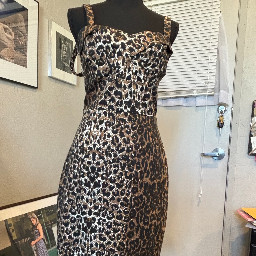 Original Dixiefried (not Pinup Couture) Leopard Dress Medium